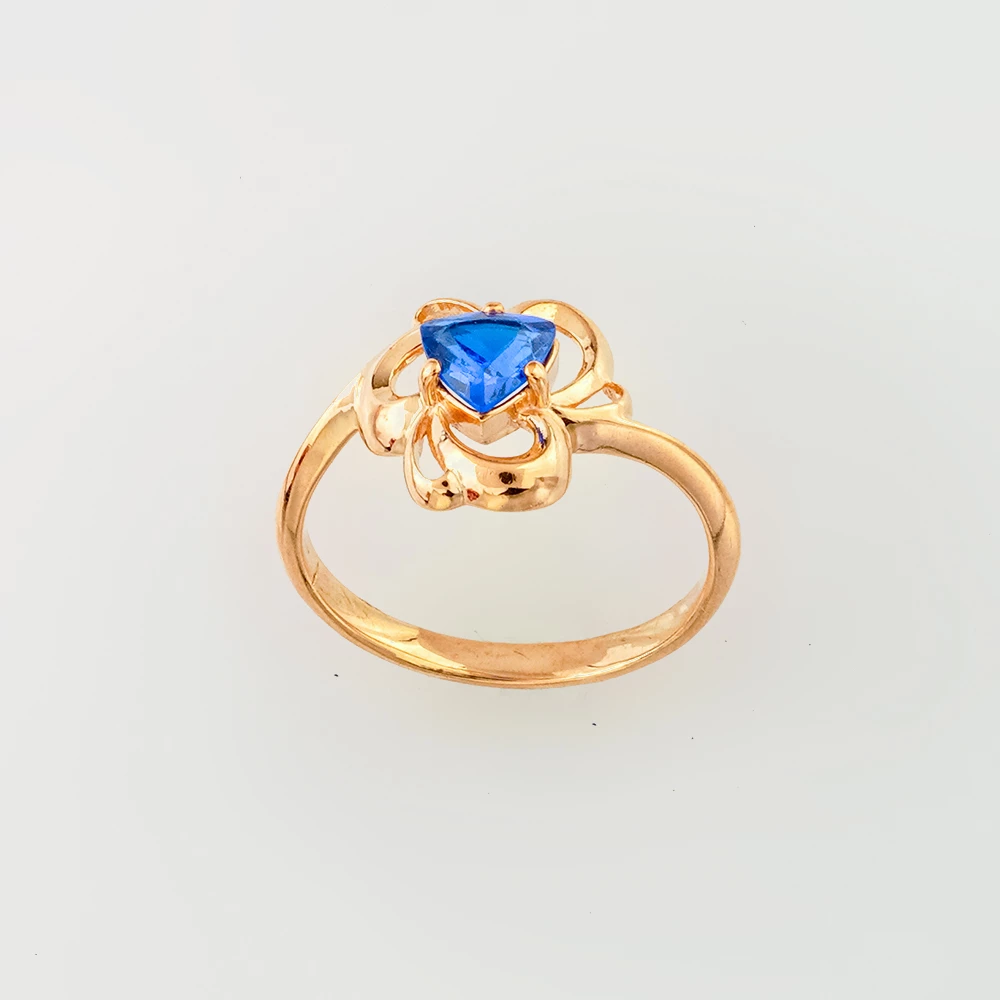 Кольцо с ситаллом из красного золота 585 пробы