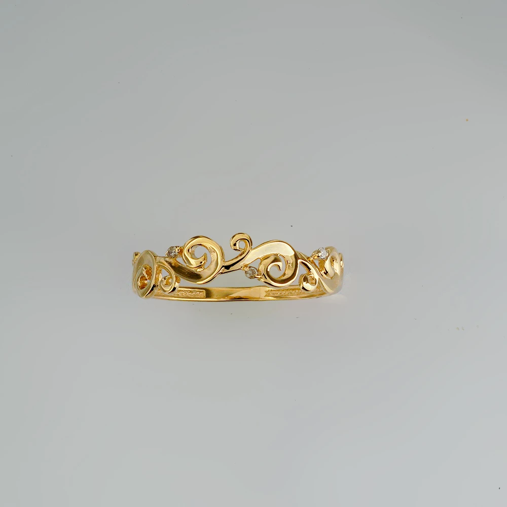 Кольцо с бриллиантом из желтого золота 585 пробы