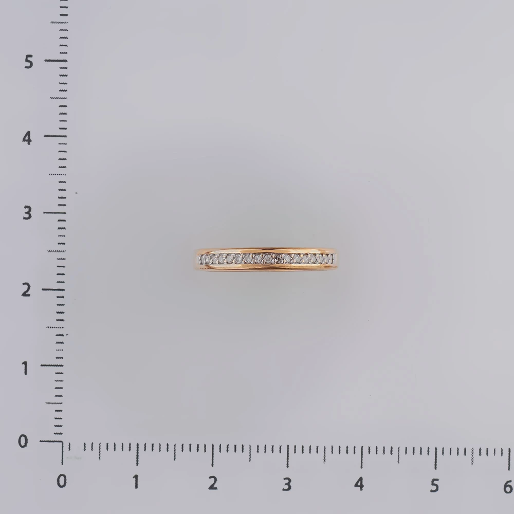 Кольцо с бриллиантом из красного золота 585 пробы