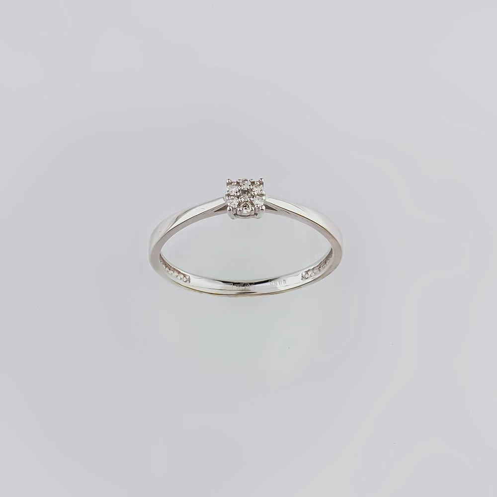 Кольцо с бриллиантом из белого золота 585 пробы