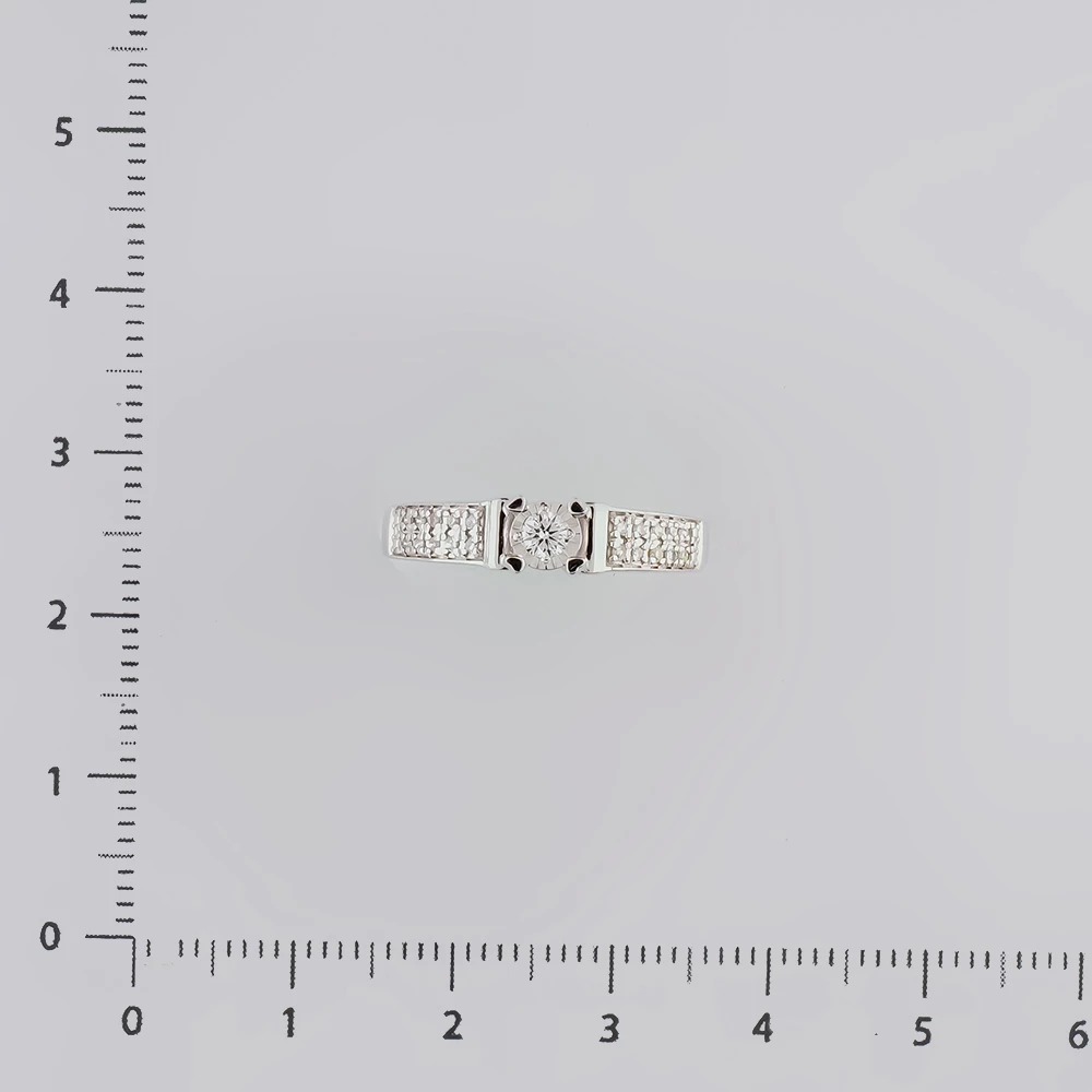 Кольцо с бриллиантом из белого золота 585 пробы