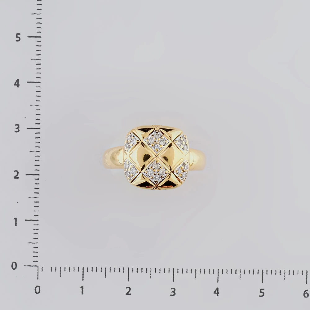 Кольцо с бриллиантом из желтого золота 585 пробы