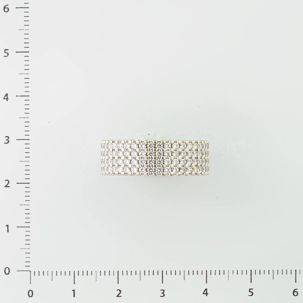 Кольцо с фианитом из белого золота 585 пробы