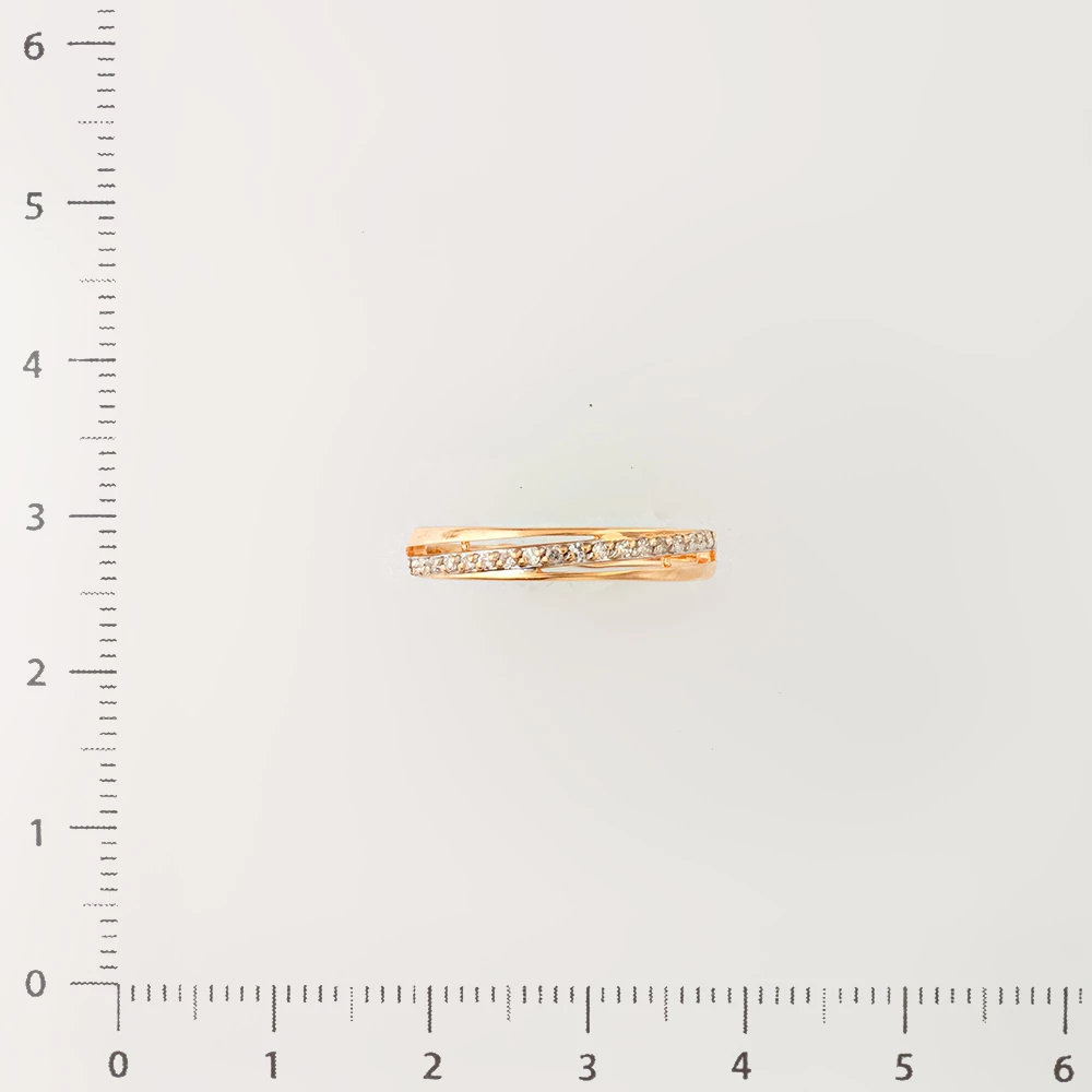 Кольцо с бриллиантом из красного золота 585 пробы