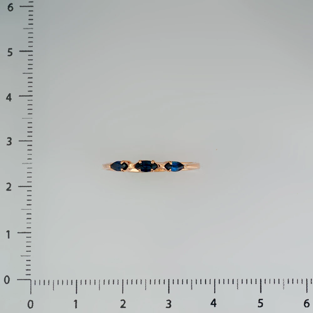 Кольцо с сапфиром из красного золота 375 пробы