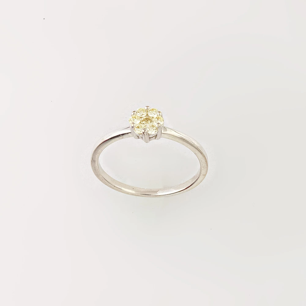 Кольцо с бриллиантом из белого золота 585 пробы