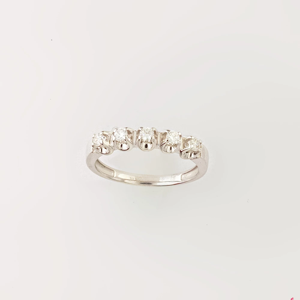 Кольцо с бриллиантом из белого золота 585 пробы