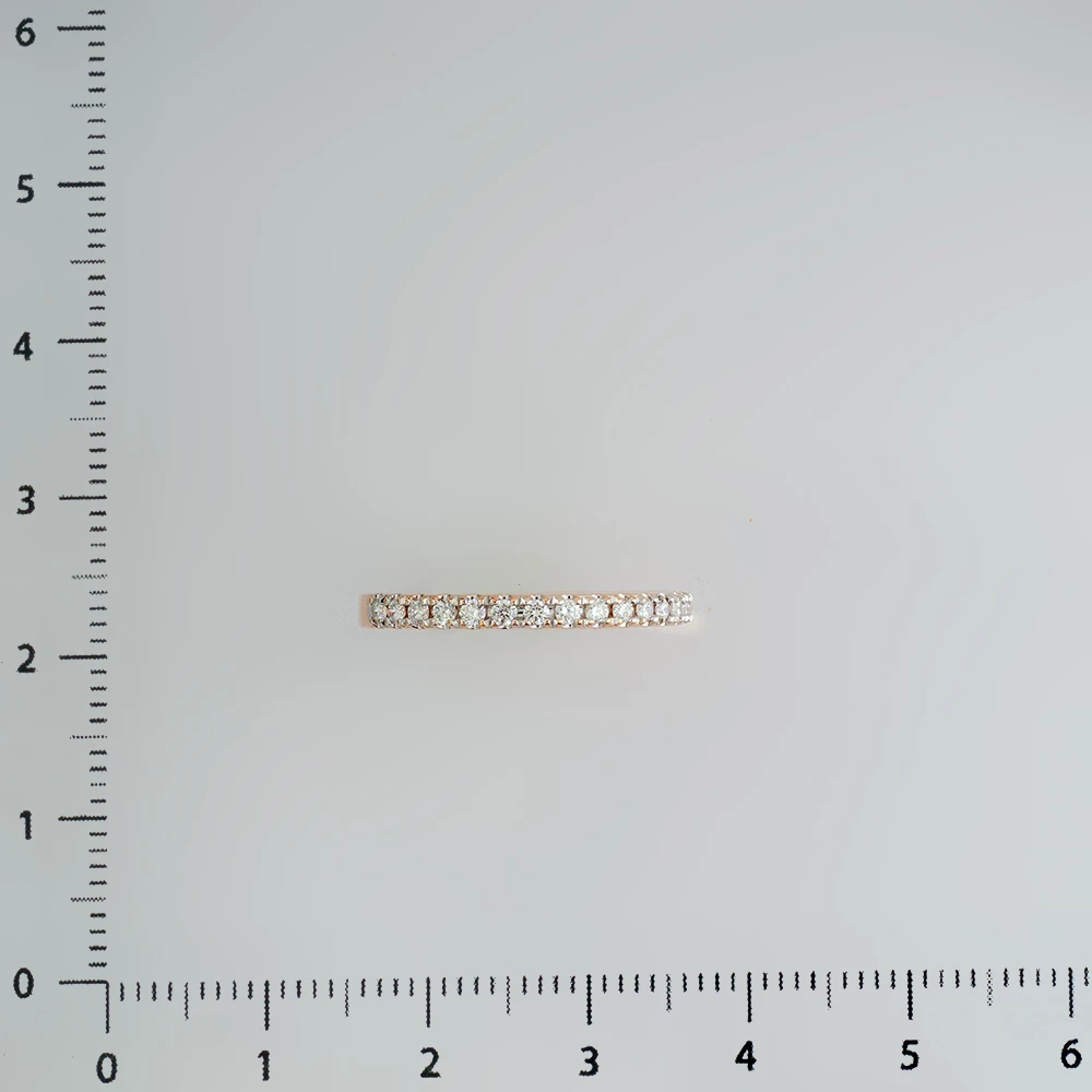 Кольцо с бриллиантом из красного золота 585 пробы