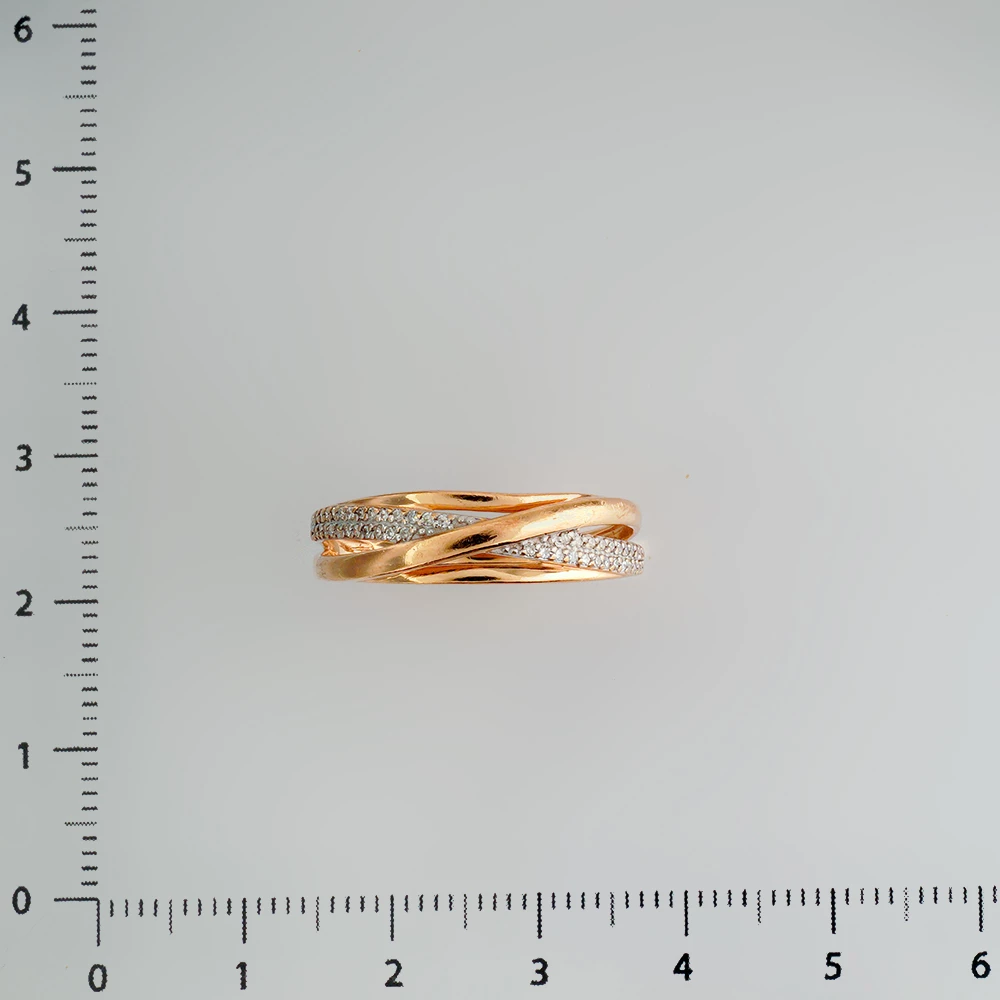 Кольцо с бриллиантом из красного золота 585 пробы