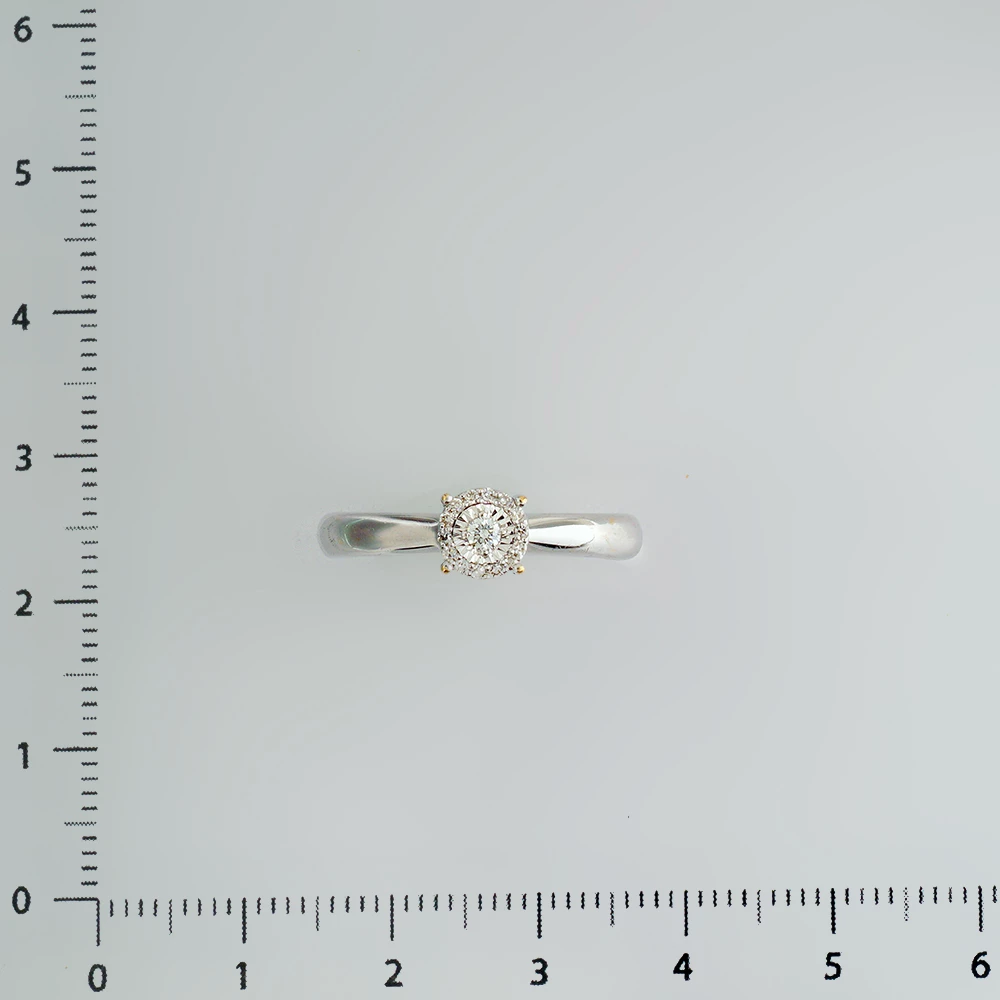 Кольцо с бриллиантом из белого золота 585 пробы