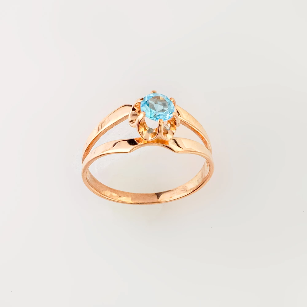 Кольцо с топазом из красного золота 583 пробы