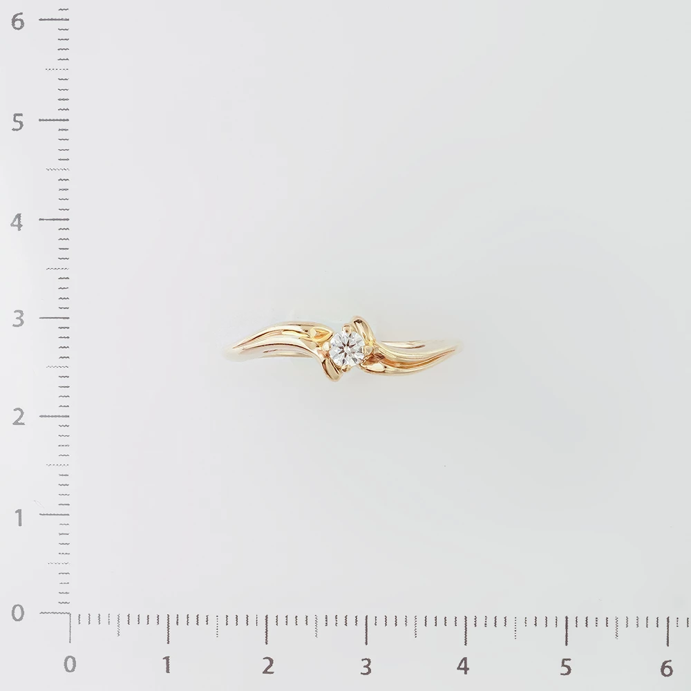 Кольцо с бриллиантом из белого золота 585 пробы