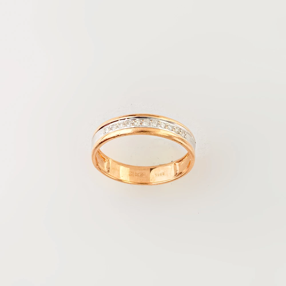 Кольцо с бриллиантом из красного золота 585 пробы