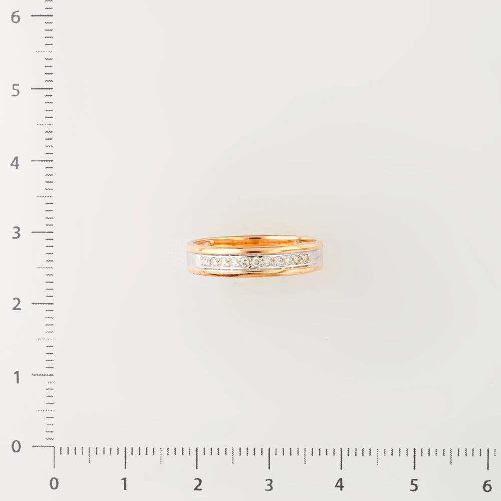 Кольцо с бриллиантом из красного золота 585 пробы