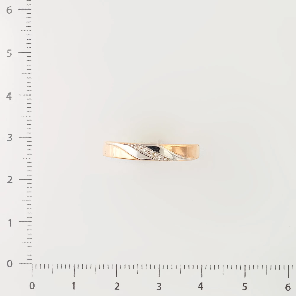 Кольцо с бриллиантом из красного золота 585 пробы