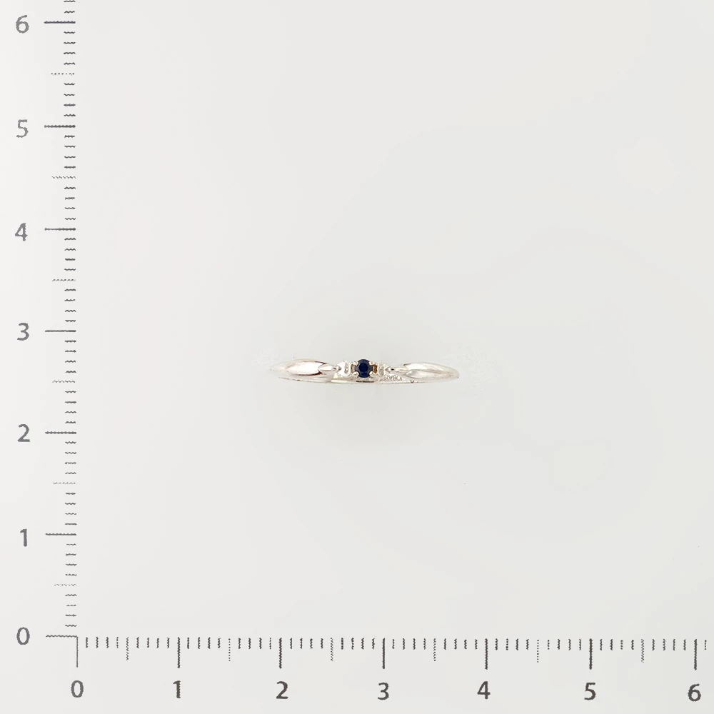 Кольцо с сапфиром из белого золота 585 пробы