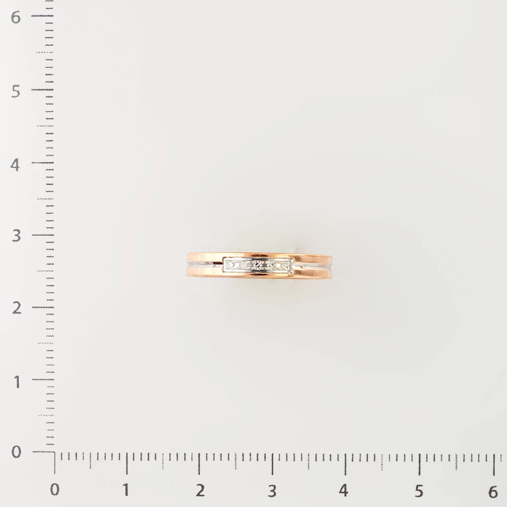 Кольцо с бриллиантом из красного золота 585 пробы