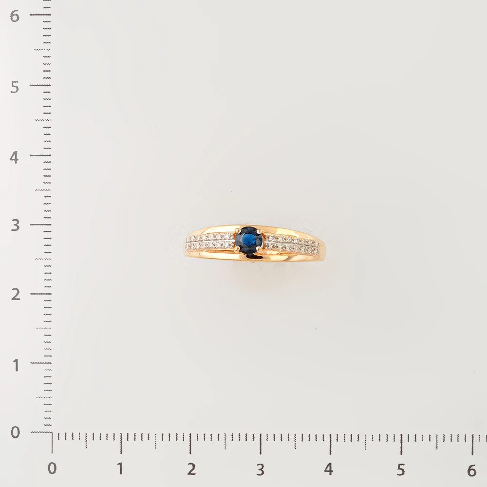 Кольцо с сапфиром из красного золота 585 пробы