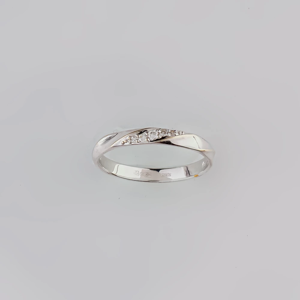 Кольцо с бриллиантом из белого золота 585 пробы