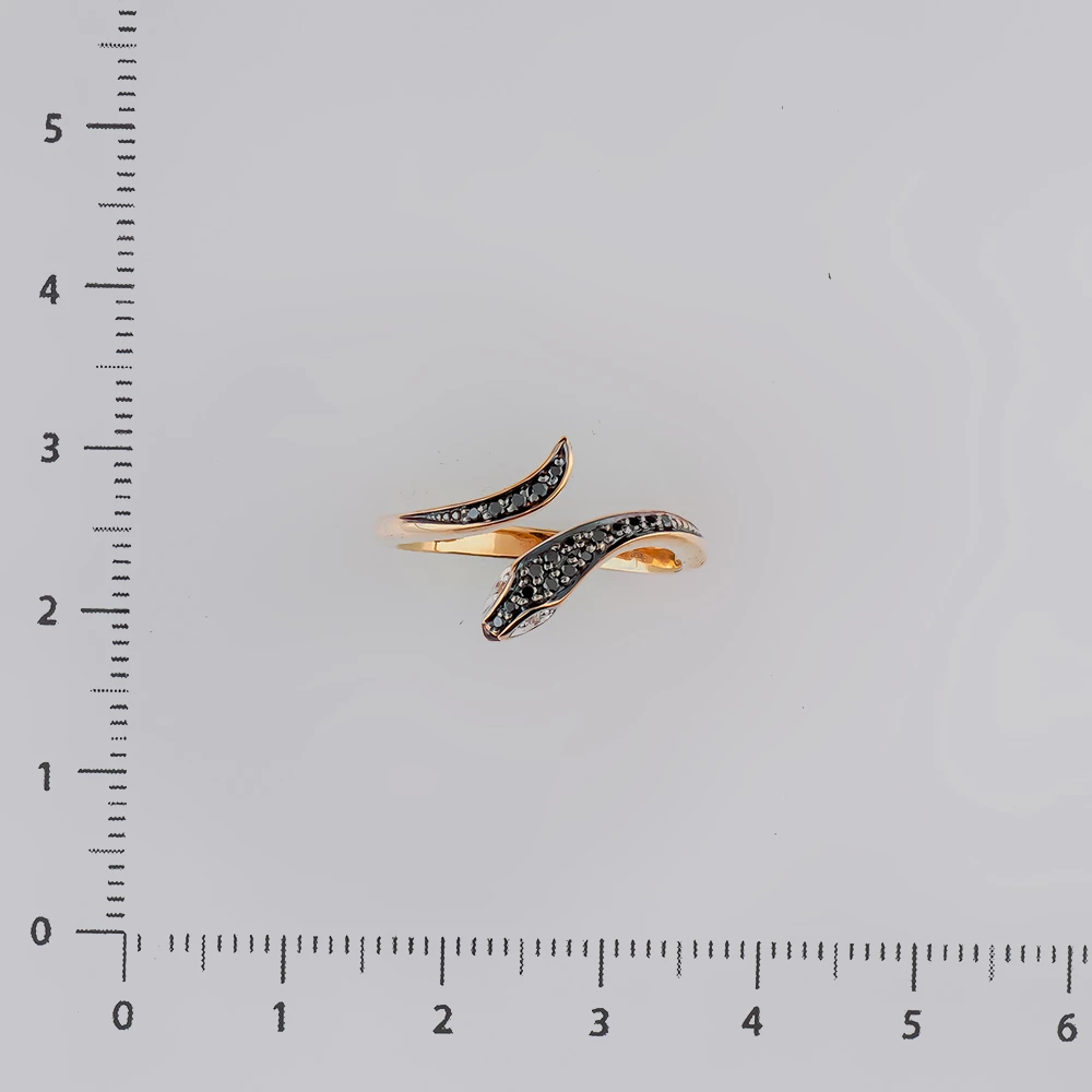 Кольцо с бриллиантом из красного золота 585 пробы