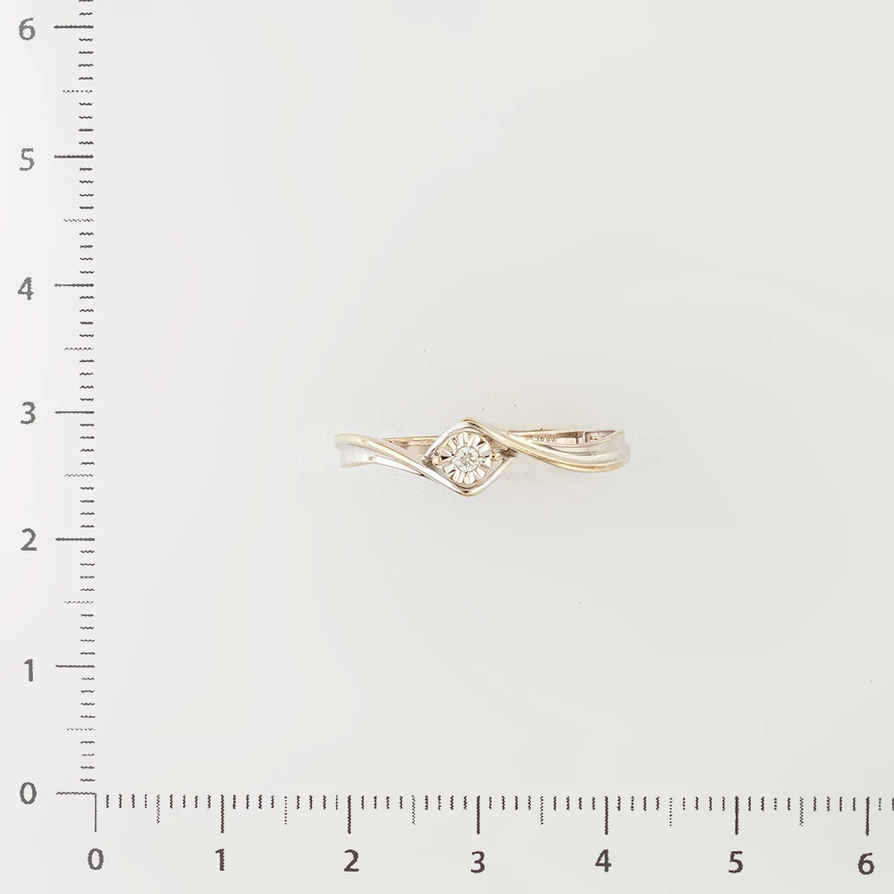 Кольцо с бриллиантом из красного золота 585 пробы