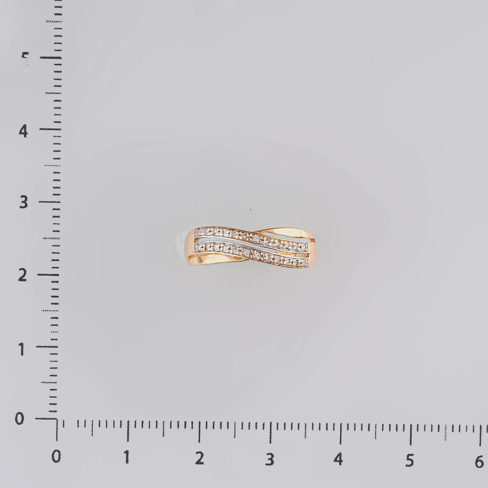 Кольцо с бриллиантом из красного золота 585 пробы