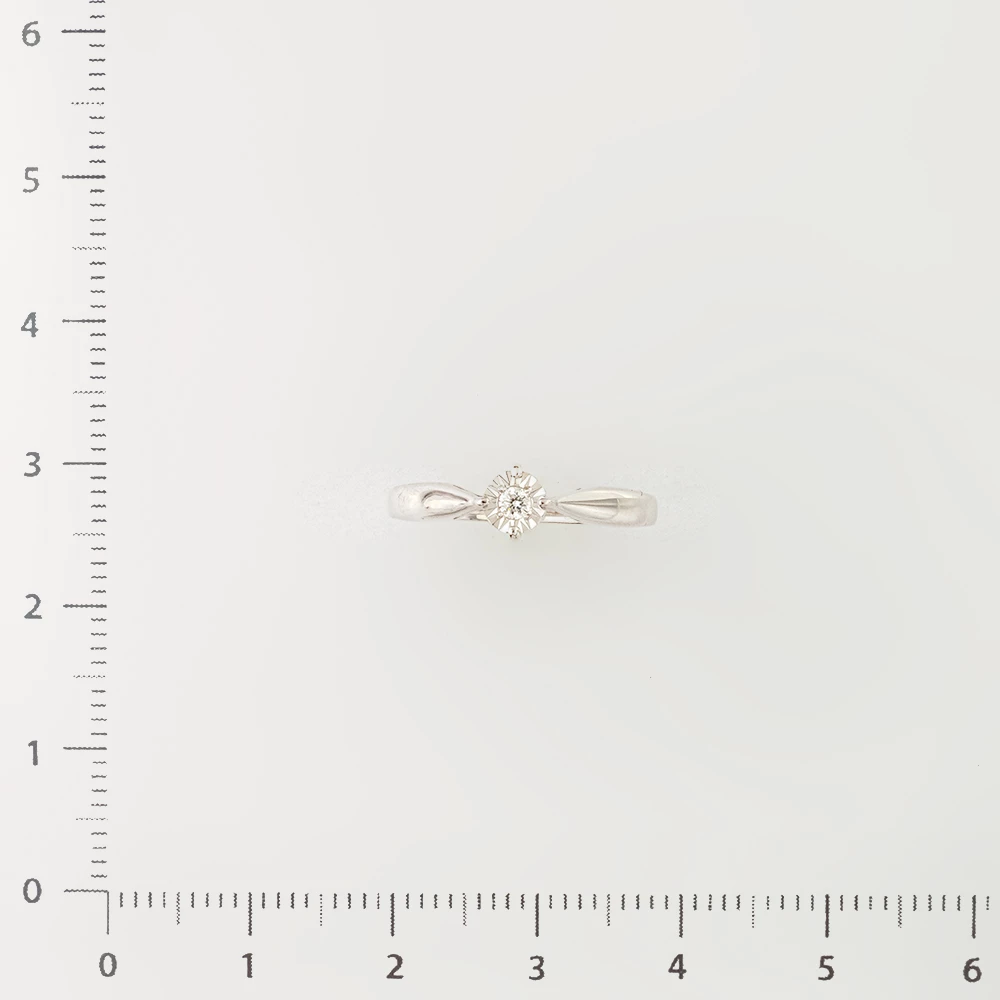 Кольцо с бриллиантом из белого золота 585 пробы