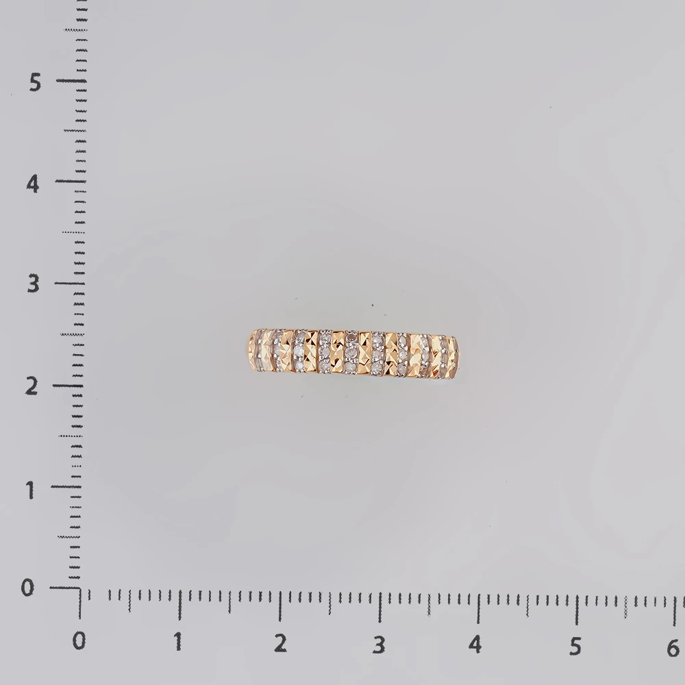 Кольцо с бриллиантом из красного золота 585 пробы