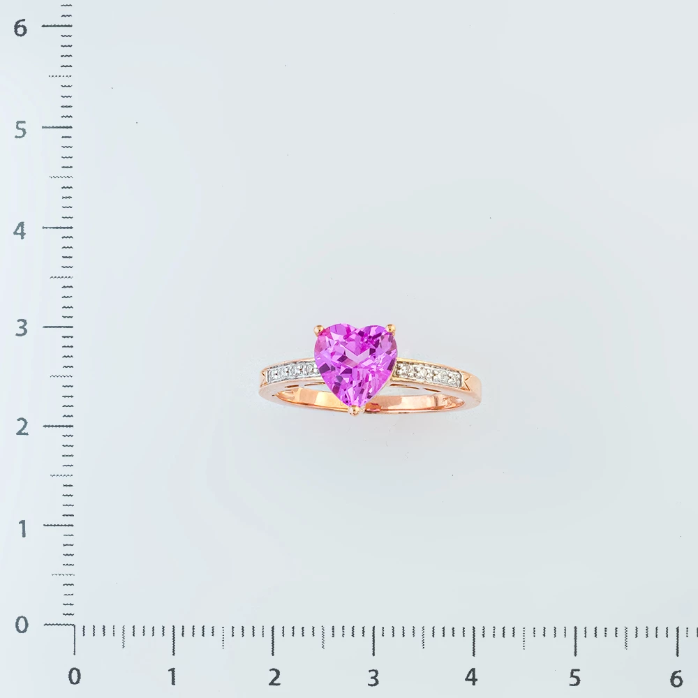 Кольцо с ситаллом из красного золота 585 пробы