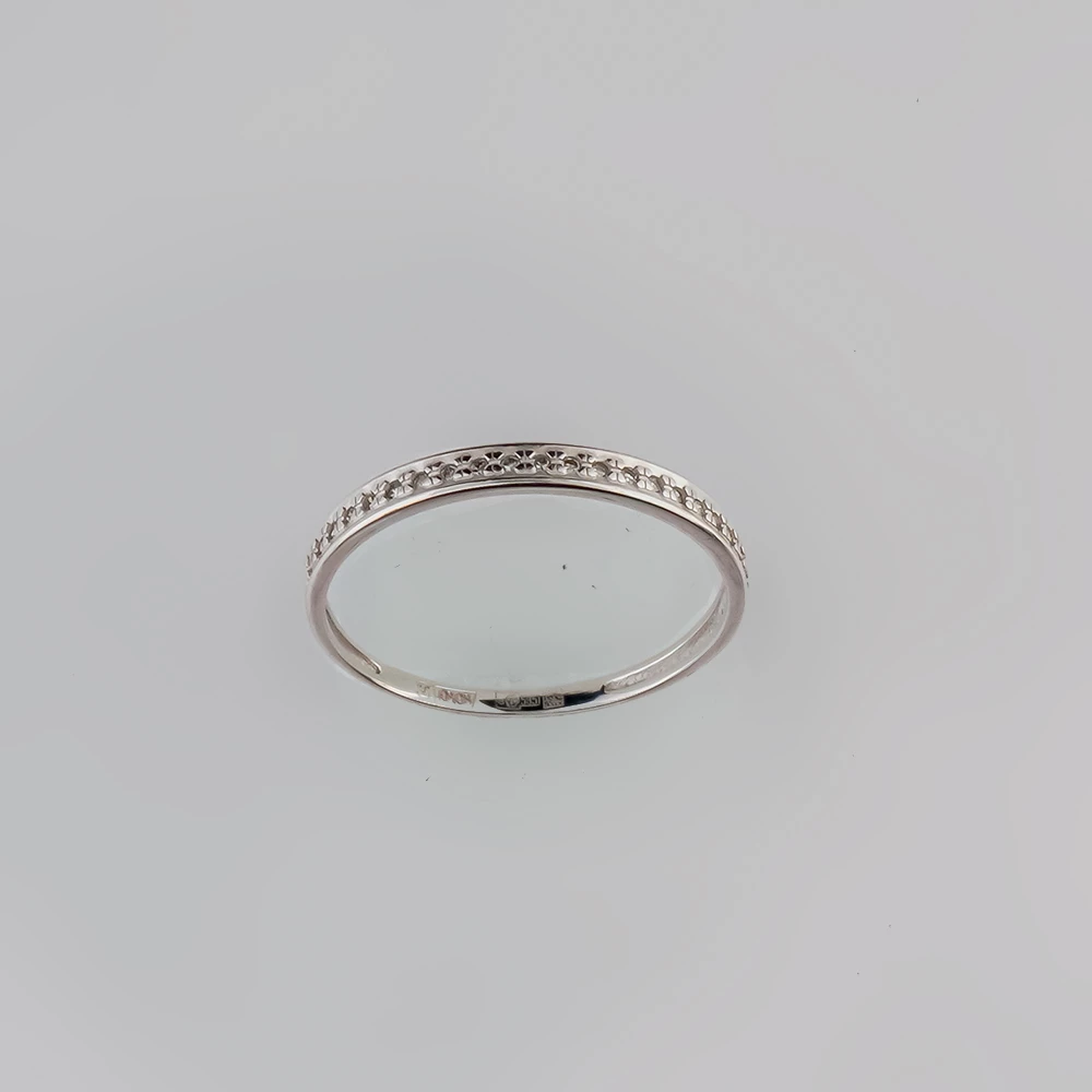 Кольцо с бриллиантом из белого золота 585 пробы