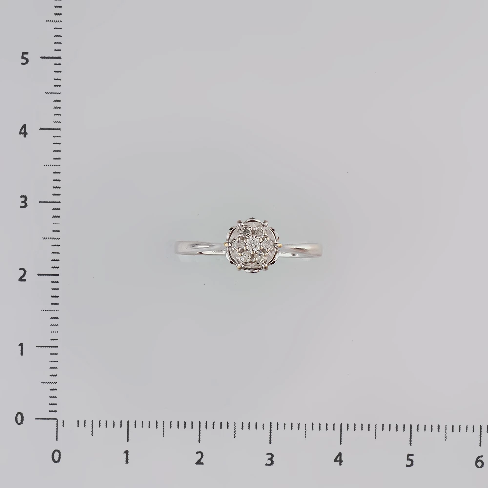 Кольцо с бриллиантом из белого золота 585 пробы