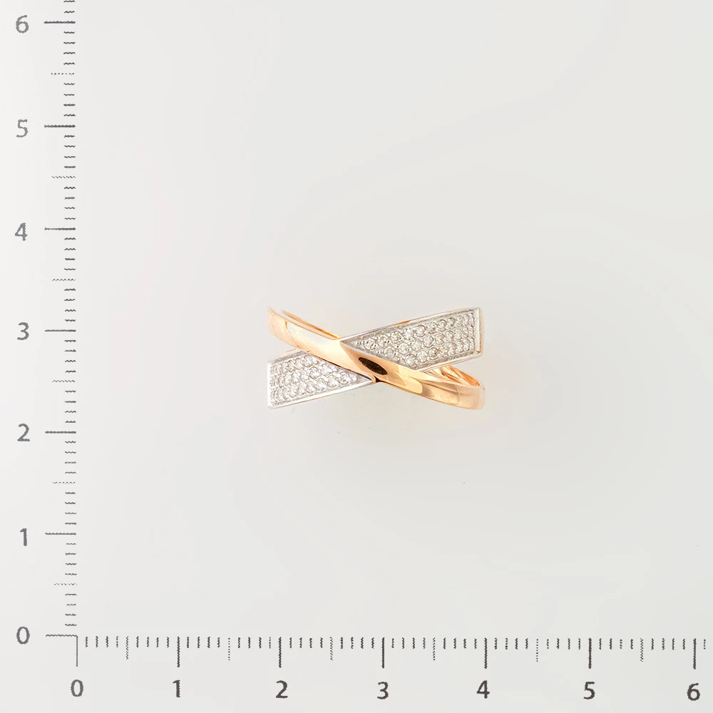 Кольцо с бриллиантом из красного золота 585 пробы