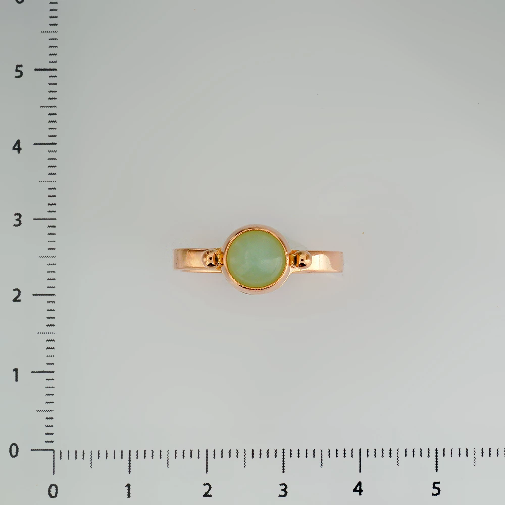 Кольцо с хризопразом из красного золота 583 пробы