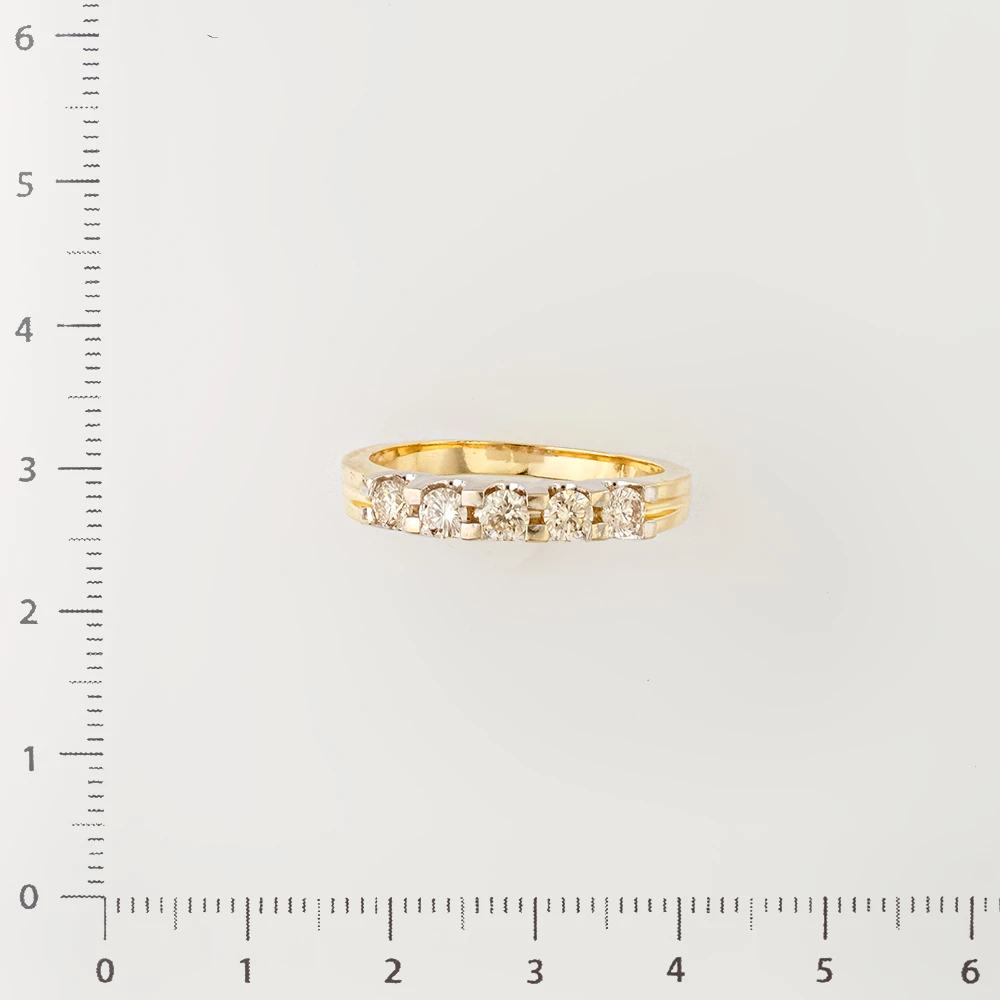 Кольцо с бриллиантом из желтого золота 585 пробы