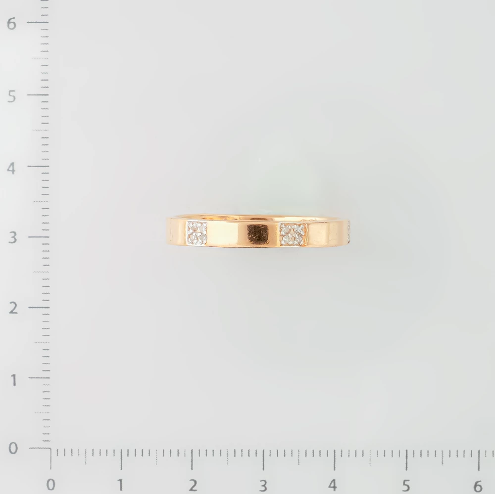 Кольцо с бриллиантом из красного золота 585 пробы