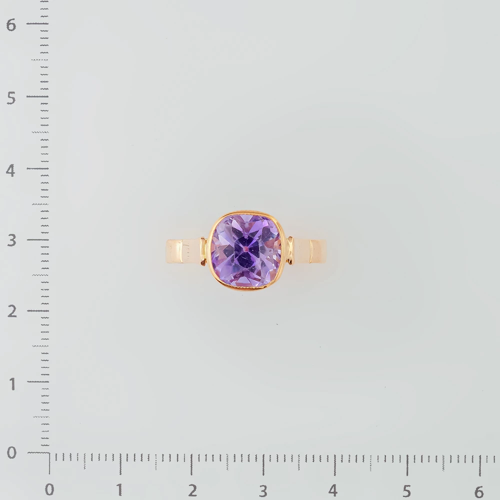 Кольцо с аметистом из красного золота 583 пробы