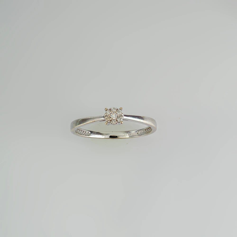 Кольцо с бриллиантом из белого золота 585 пробы