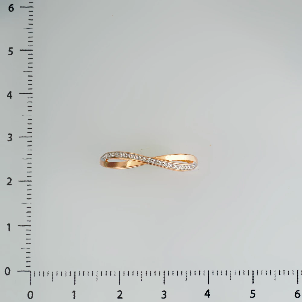 Кольцо с бриллиантом из красного золота 585 пробы