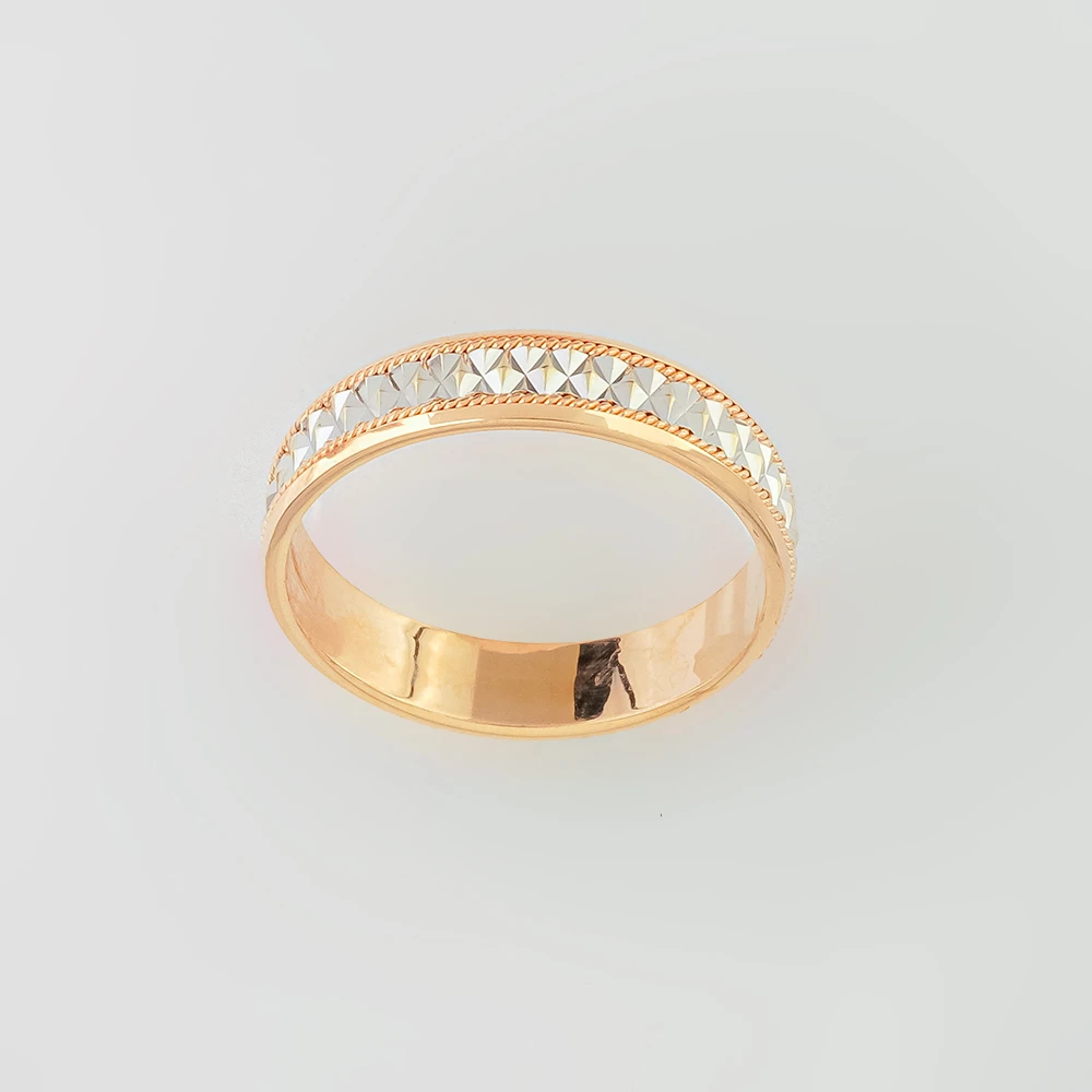 Кольцо обручальное из красного золота 585 пробы