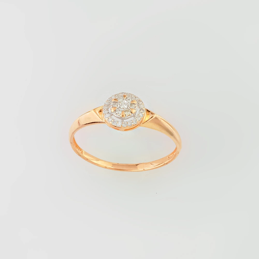 Кольцо с бриллиантом из красного золота 585 пробы