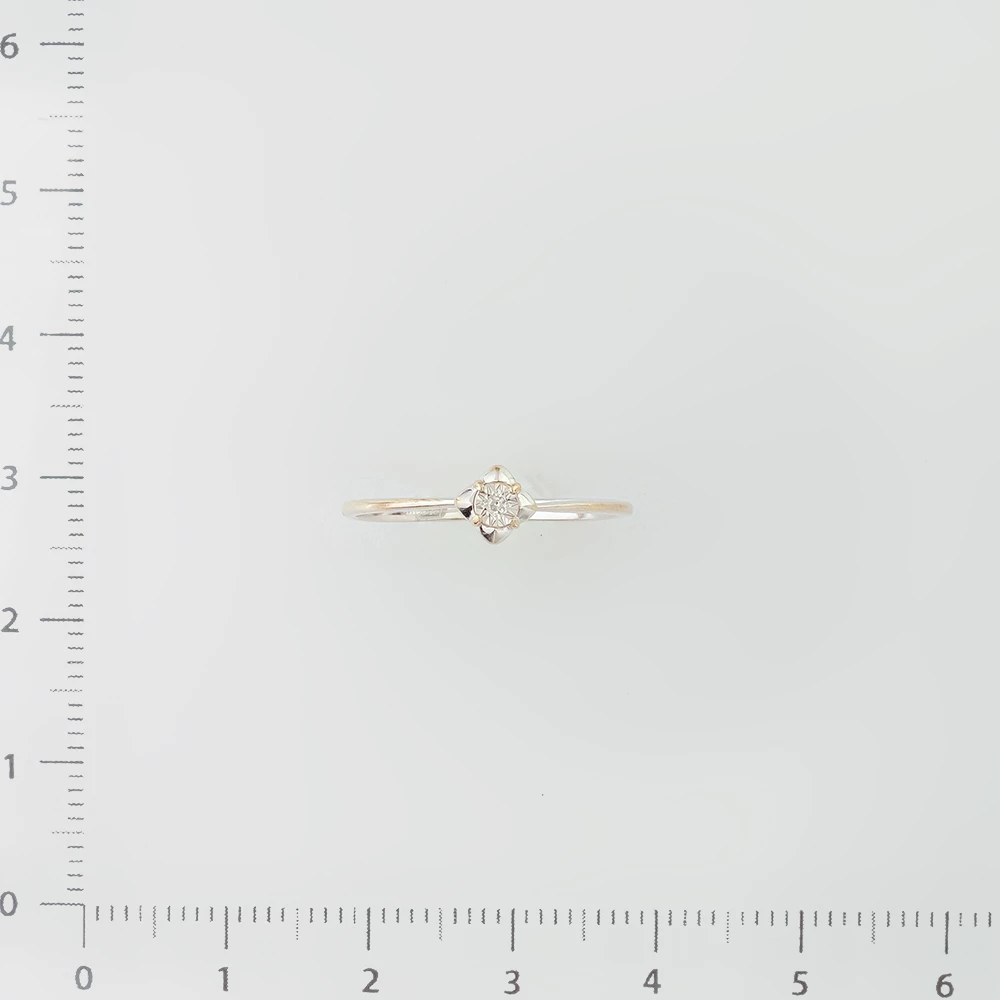 Кольцо с бриллиантом из белого золота 585 пробы