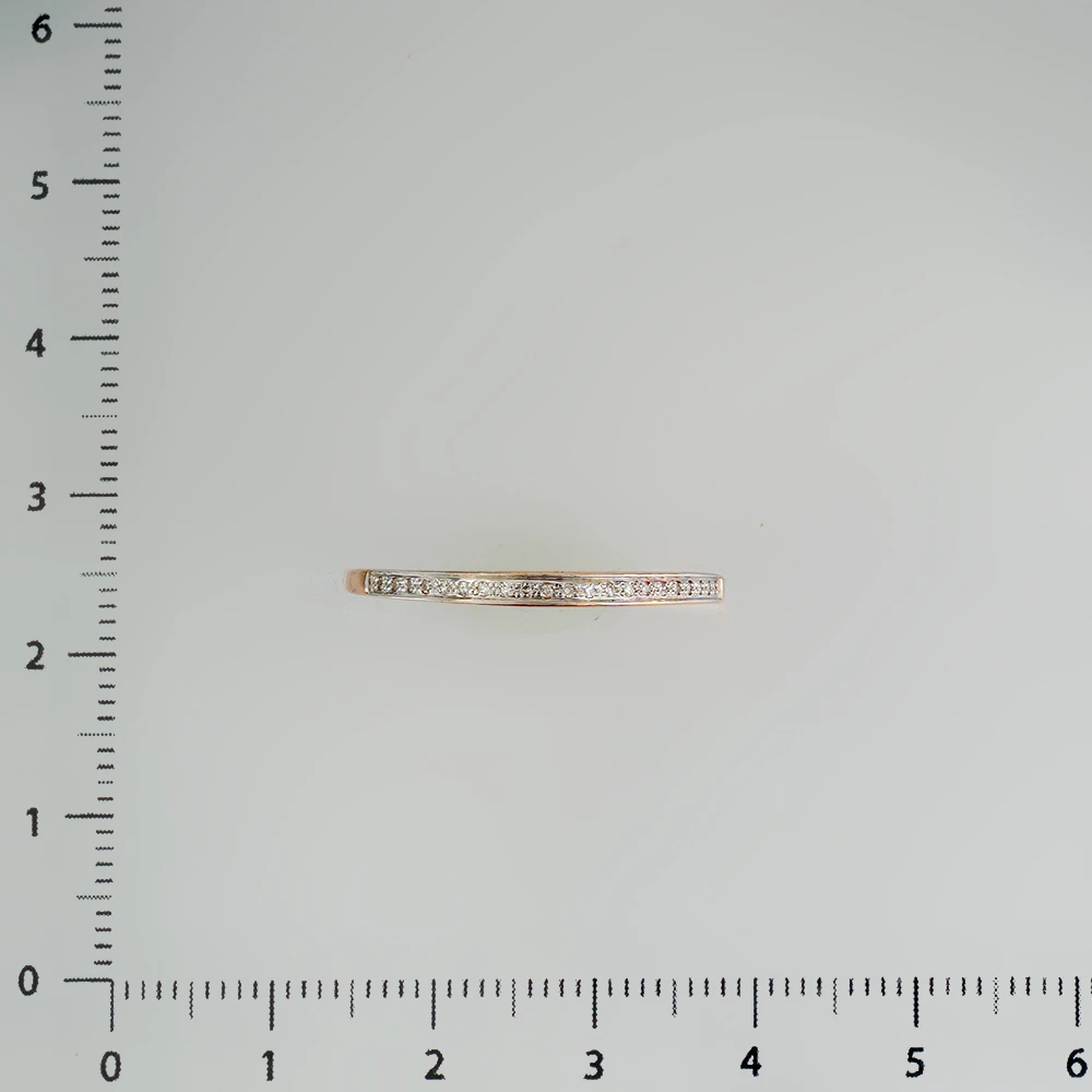 Кольцо с бриллиантом из красного золота 585 пробы