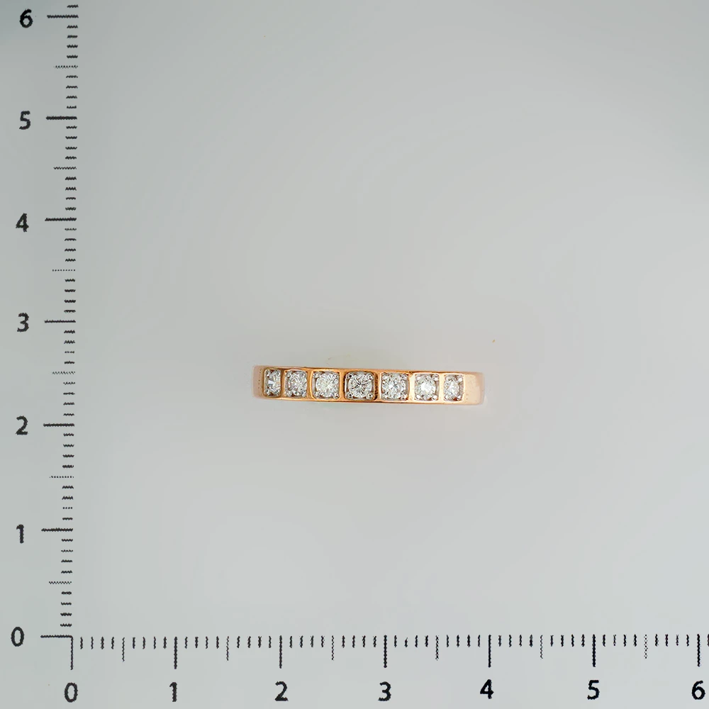 Кольцо с бриллиантом из красного золота 585 пробы