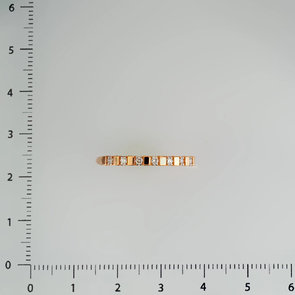 Кольцо с бриллиантом из красного золота 585 пробы