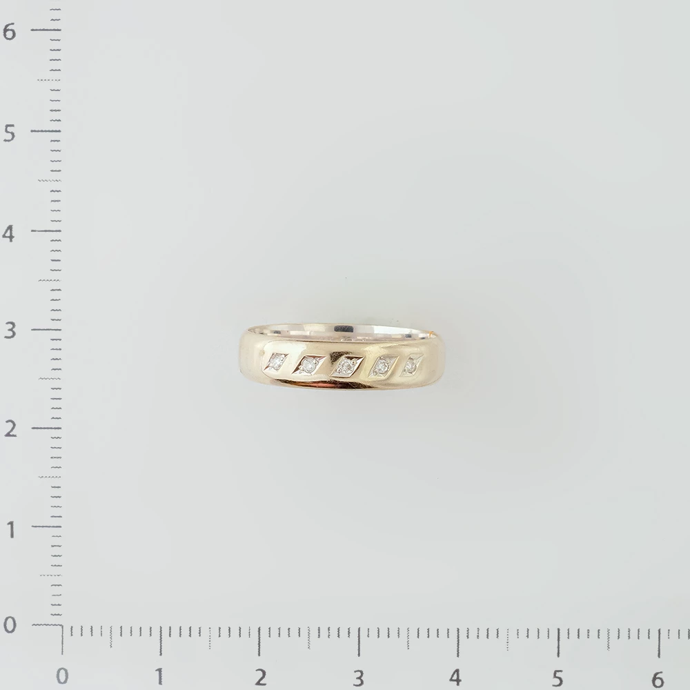 Кольцо с бриллиантом из белого золота 585 пробы