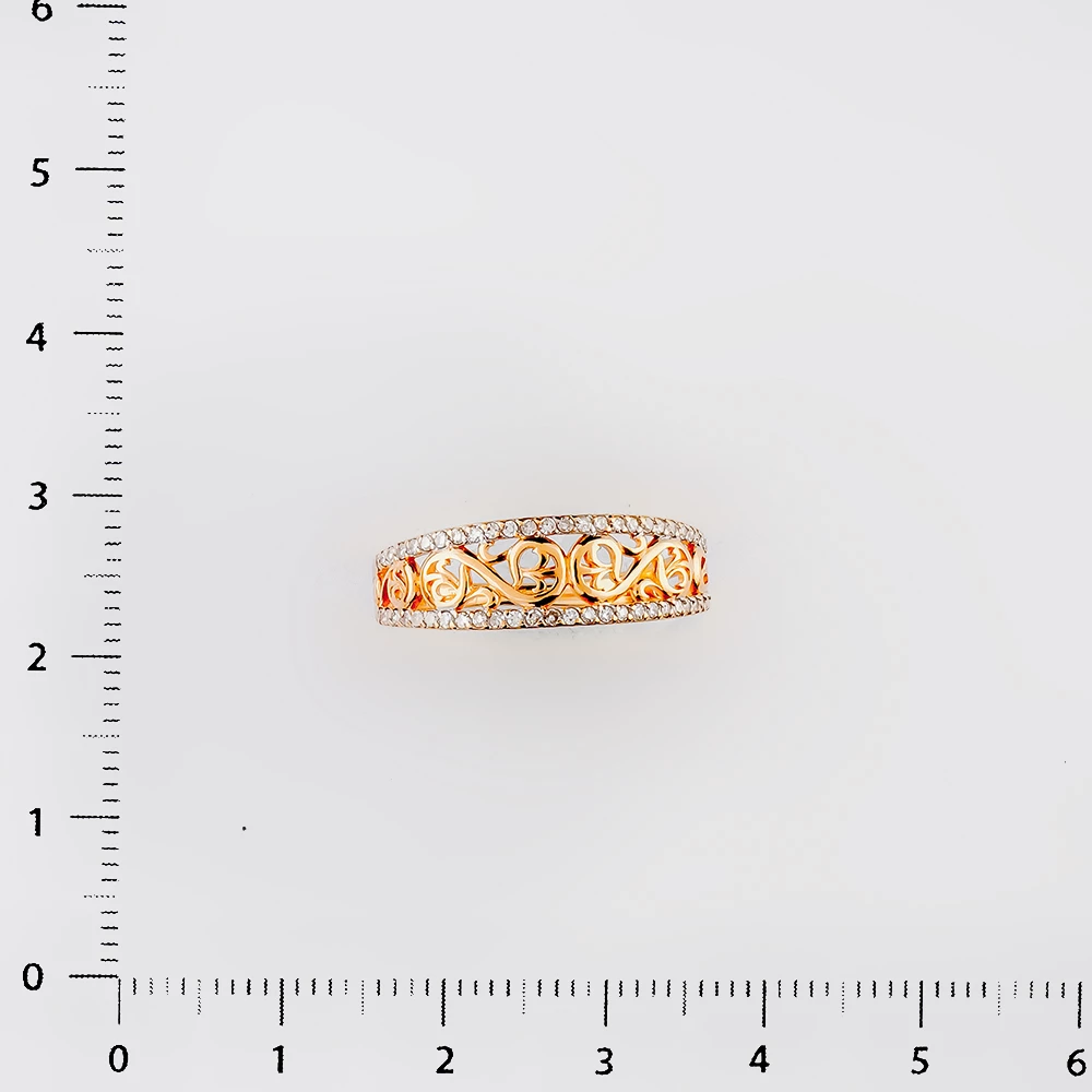 Кольцо с бриллиантом из красного золота 585 пробы