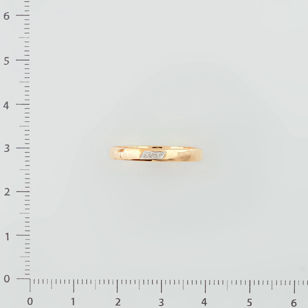 Кольцо с бриллиантом из красного золота 585 пробы