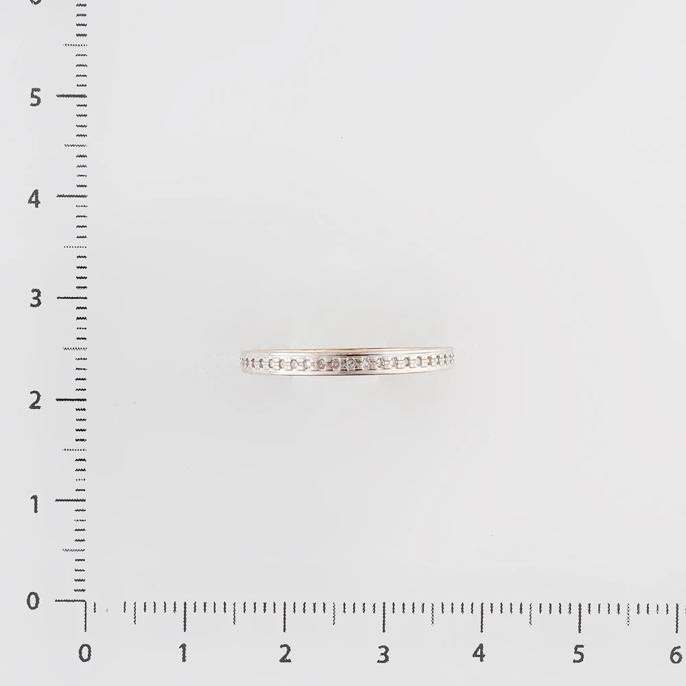 Кольцо с бриллиантом из красного золота 585 пробы