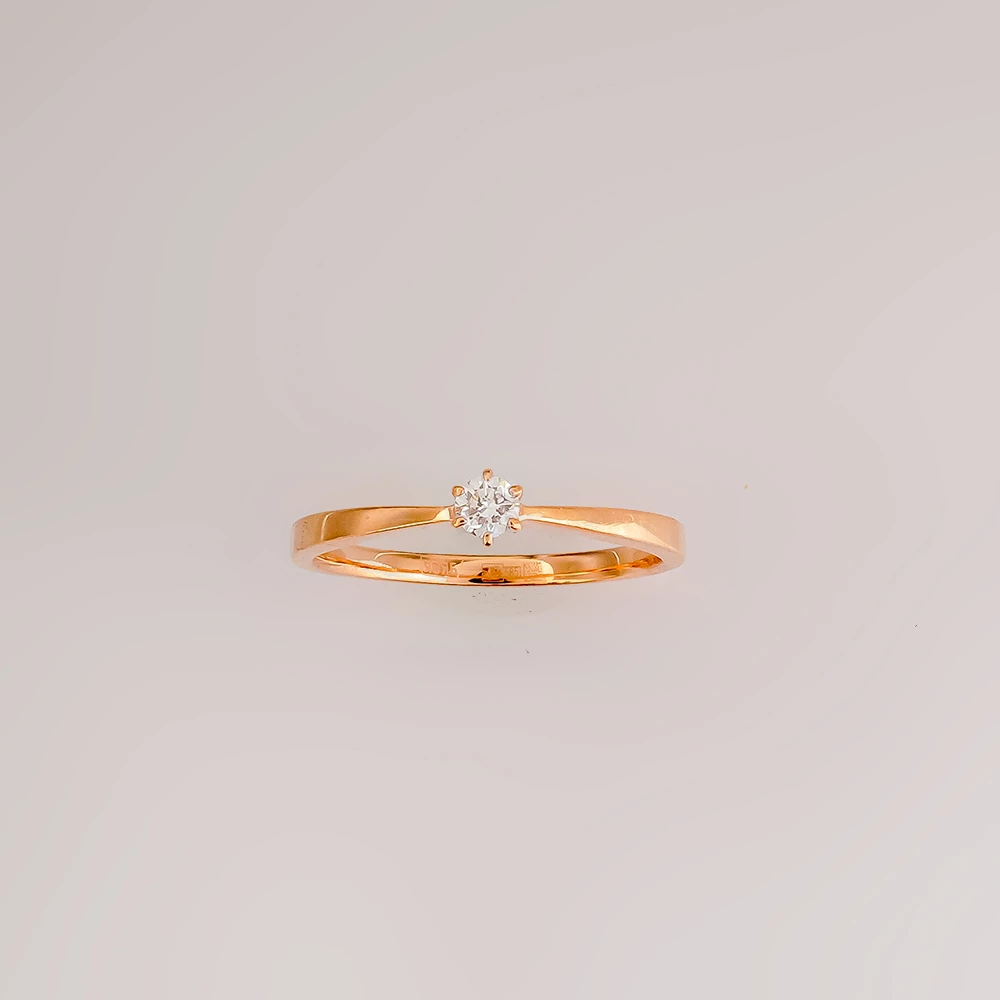 Кольцо с бриллиантом из белого золота 585 пробы