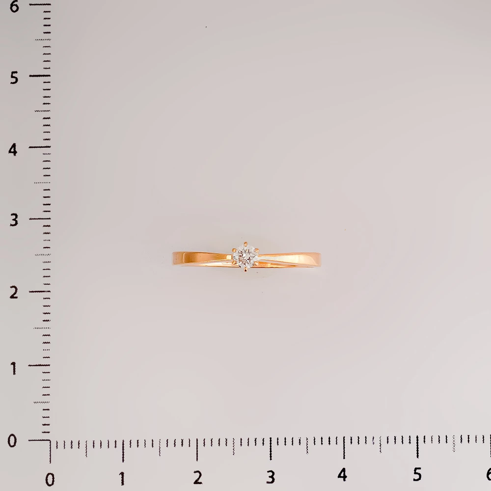 Кольцо с бриллиантом из белого золота 585 пробы